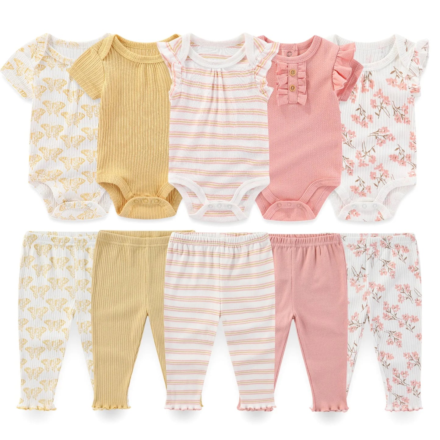 5 Sets Bodysuit with Pants