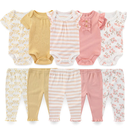 5 Sets Bodysuit with Pants