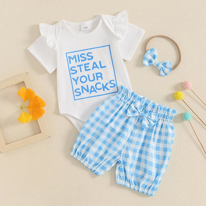 3 Piece Plaid Summer Outfit