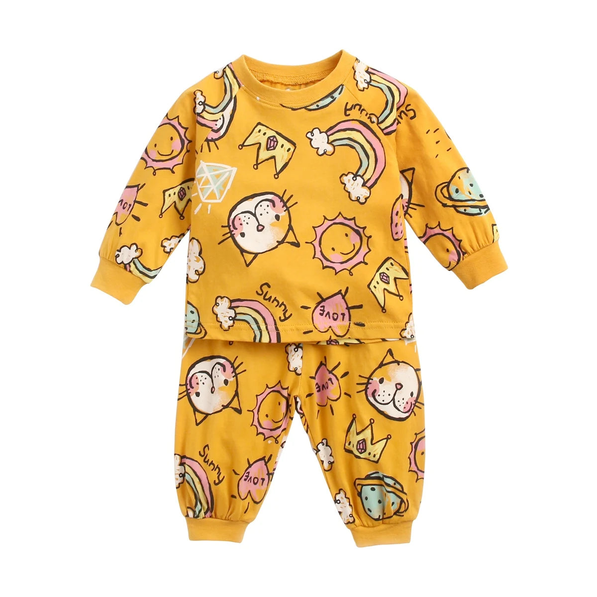 2 Piece Cartoon Autumn Suit