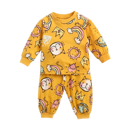 2 Piece Cartoon Autumn Suit