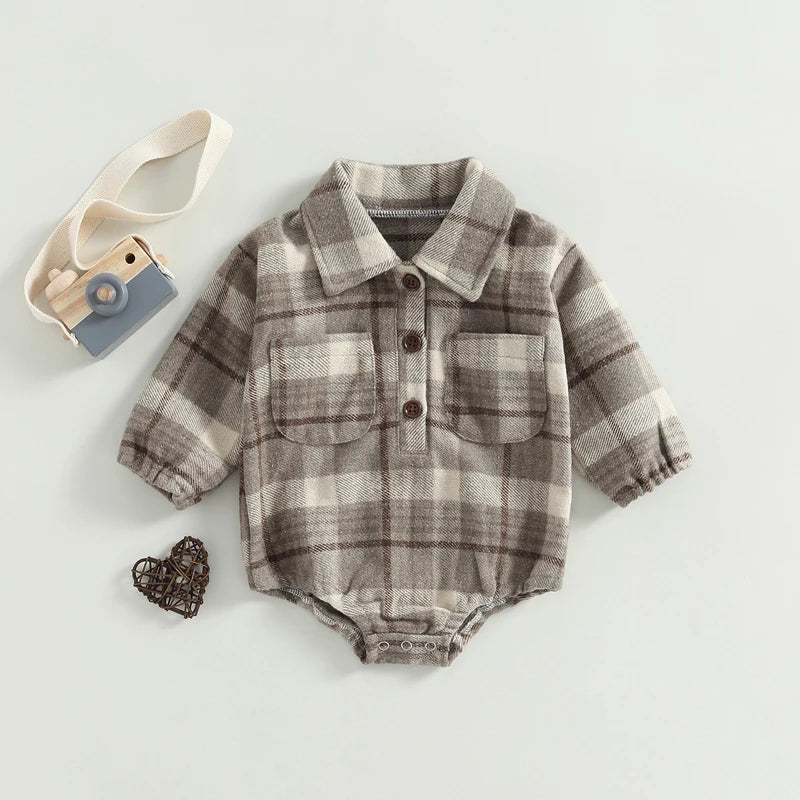 Body à motif écossais vintage 