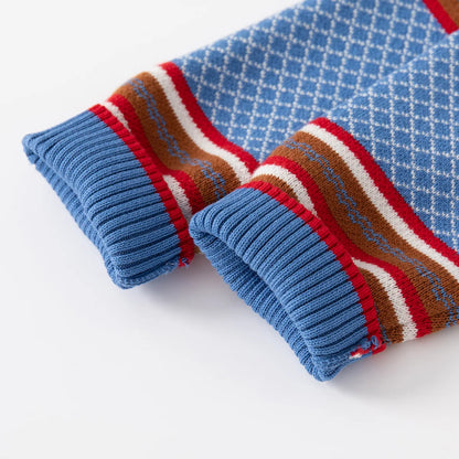 Collar Striped Long Sleeve Sweater