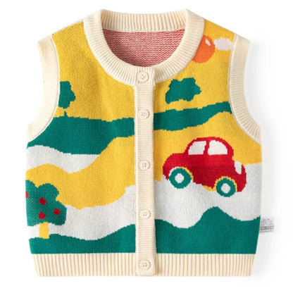 Autumn Cartoon Colorful Vest