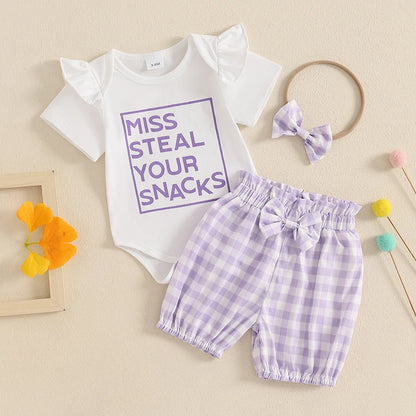 3 Piece Plaid Summer Outfit