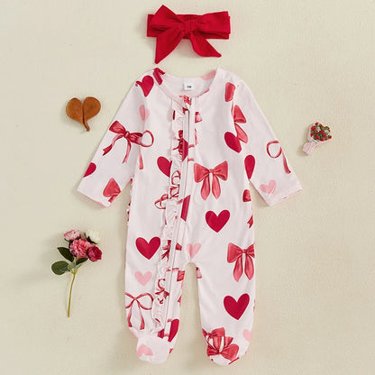 2 Piece Bow Heart Jump Suit