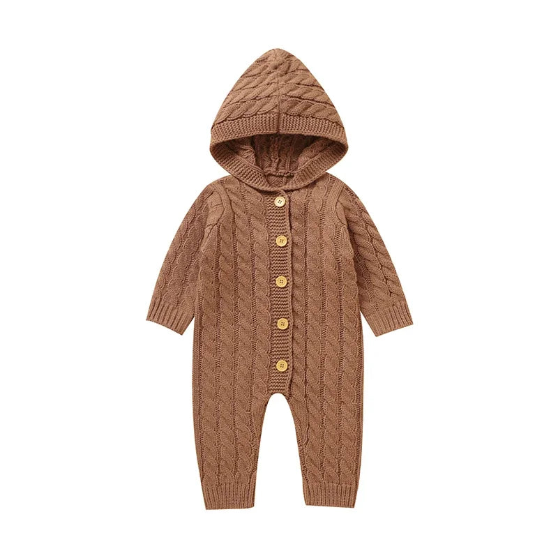 Knitted Autumn Hooded Grow suit