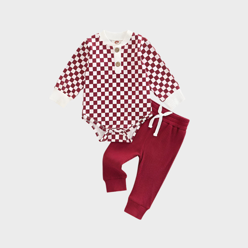 2 Piece Checkered Outfit