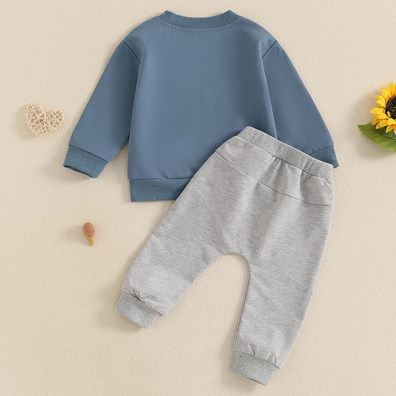2 Piece Set Long Sleeve Sweatshirt with Long Pants