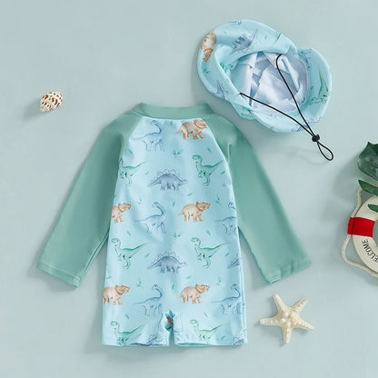 Maillot de bain 2 pièces à imprimé floral et protection contre les ruées vers la faune