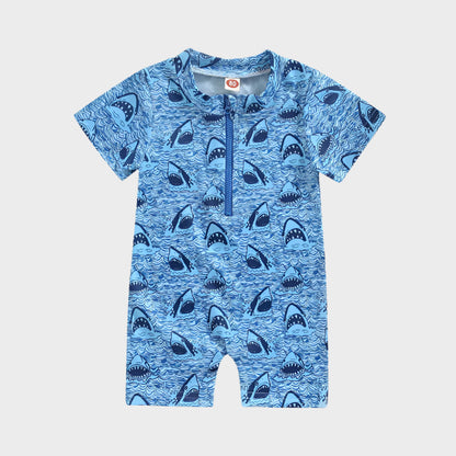 Baby Shark Rush Guard Swimsuit Romper
