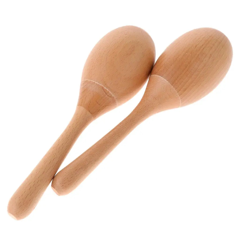 2 Pieces Wooden Hammer Maraca Shaker