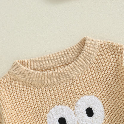 Embroidery Sweaters Long Sleeve O Neck
