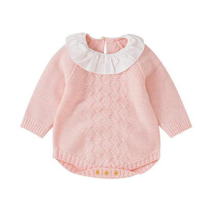 Autumn Knitted Plaid Bodysuit