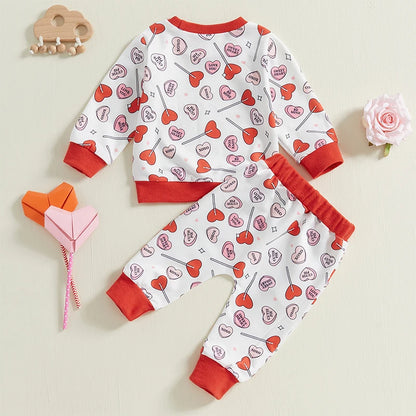 2 Piece Heart Lollipop Outfit