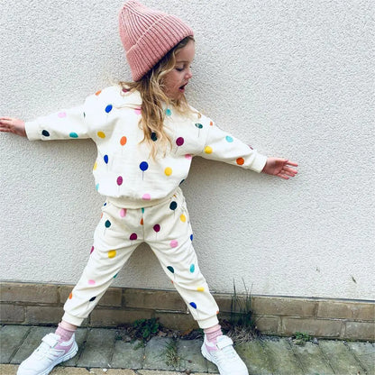 3 Piece Polka Dots Autumn Suit