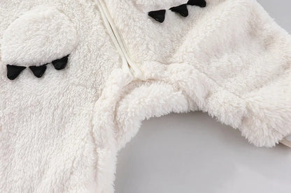 Hooded Thick Fleece Jumpsuit