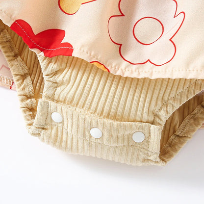 Floral Knit Dress with Bow