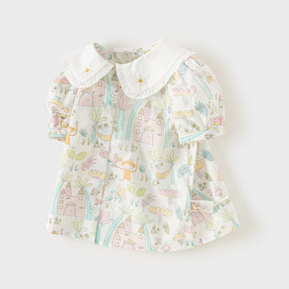 Floral Polo Tee Short Sleeved Shirt