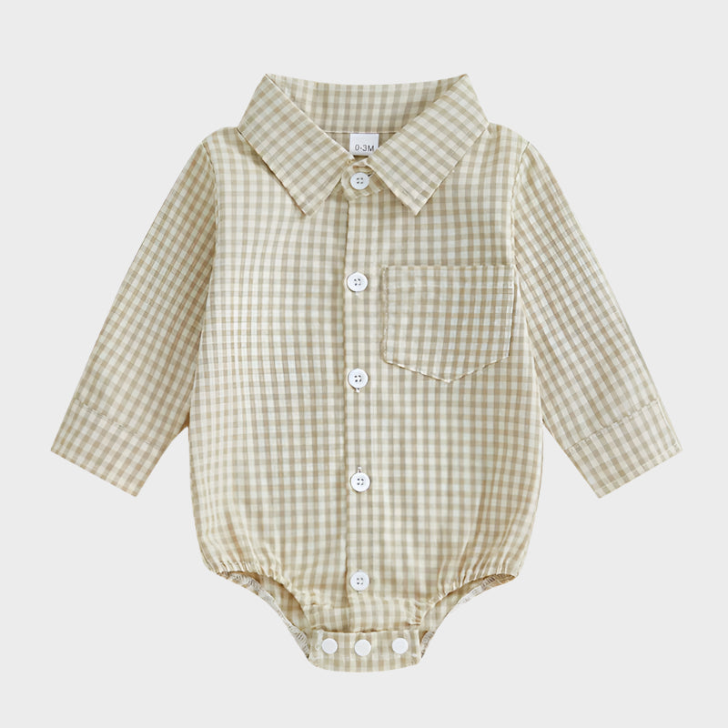 Plaid Collar Bodysuit