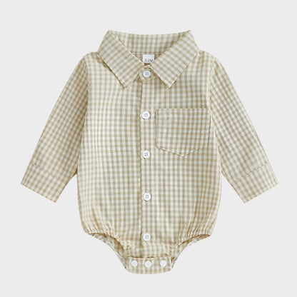 Plaid Collar Bodysuit