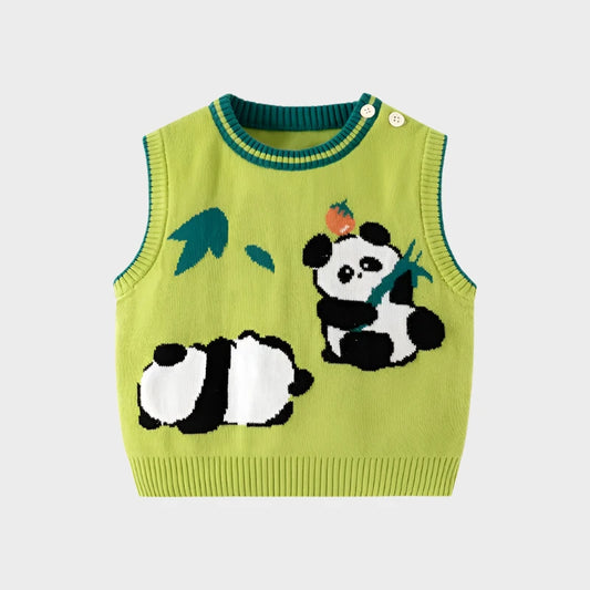Autumn Knitted Panda Vest