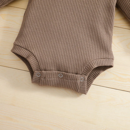 Body décontracté à capuche et manches longues 2 pièces