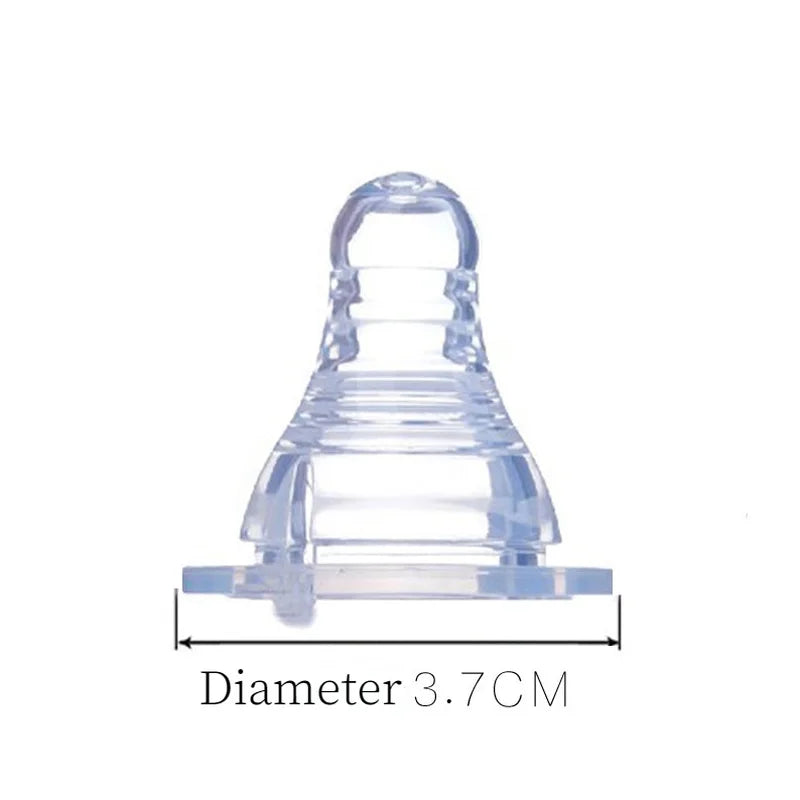 Tétines classiques en silicone transparent à débit moyen