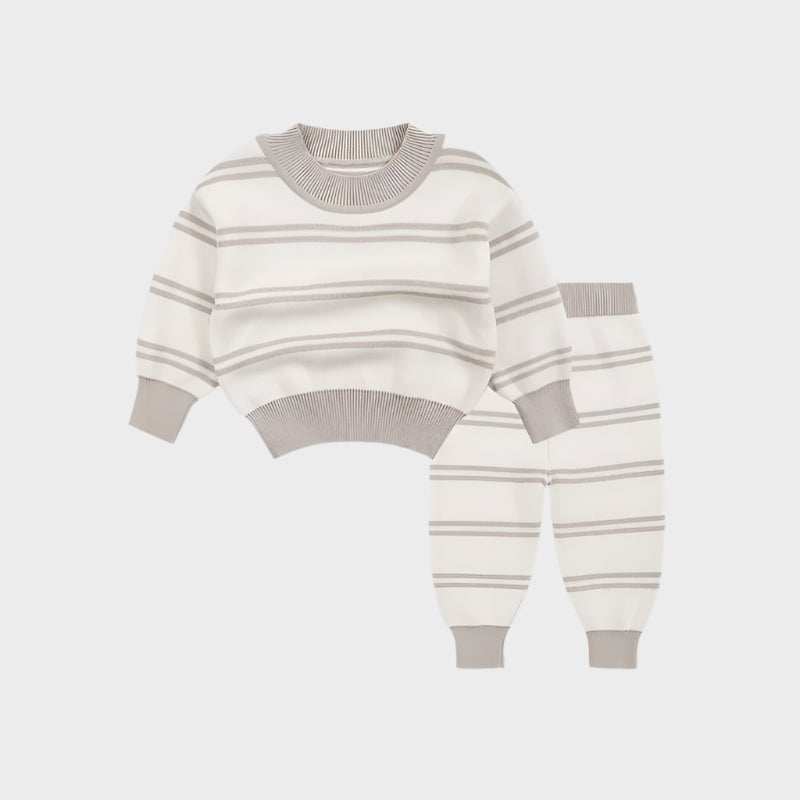 2 Piece Striped Sweater Set