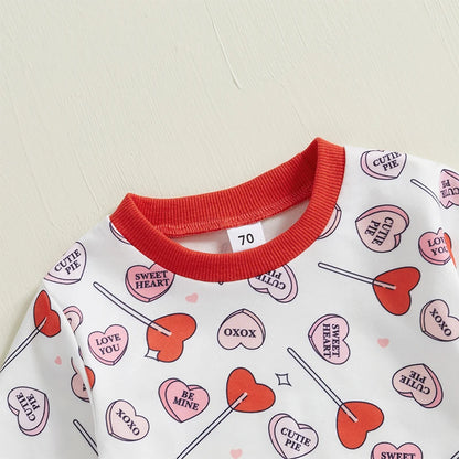 2 Piece Heart Lollipop Outfit