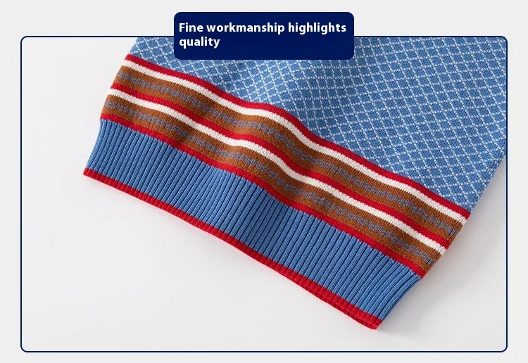 Collar Striped Long Sleeve Sweater