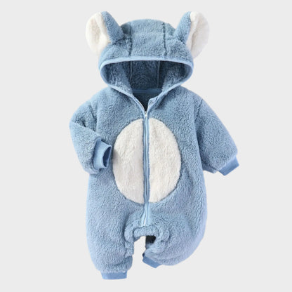 Hooded Thick Fleece Jumpsuit