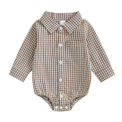 Plaid Collar Bodysuit