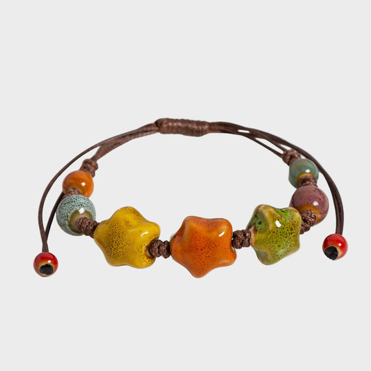 Glazed Ceramic Star Bracelet