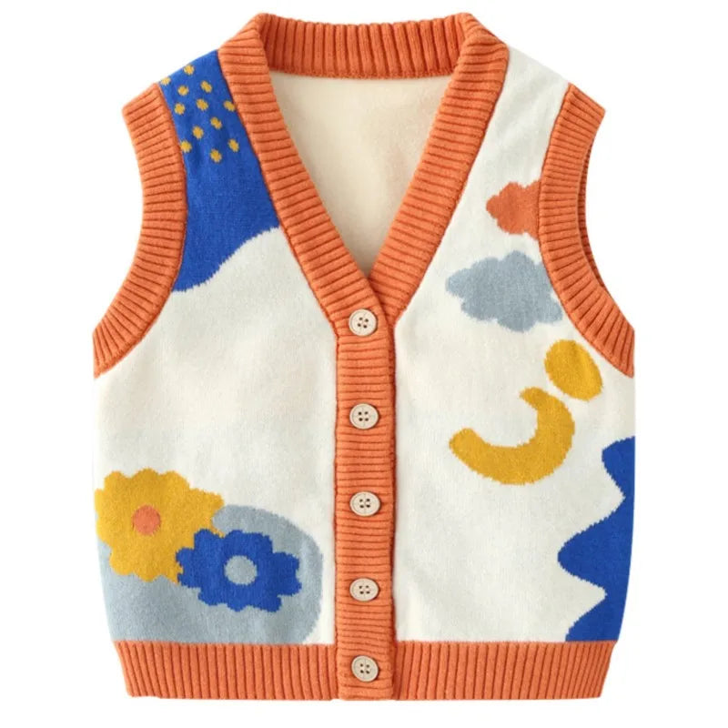 Autumn Cartoon Colorful Vest