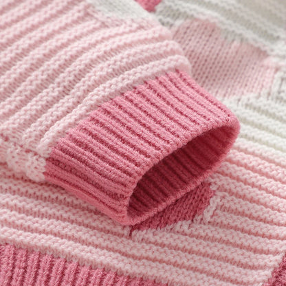 Heart-shaped V-neck Baby Cardigan