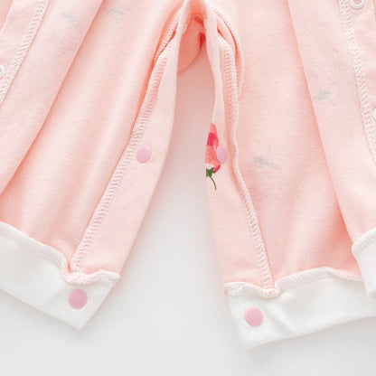 Single Breasted Straw Berry Jumpsuit