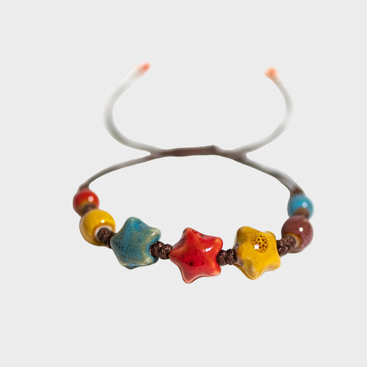 Handmade Colorful Ceramic Star Bracelet