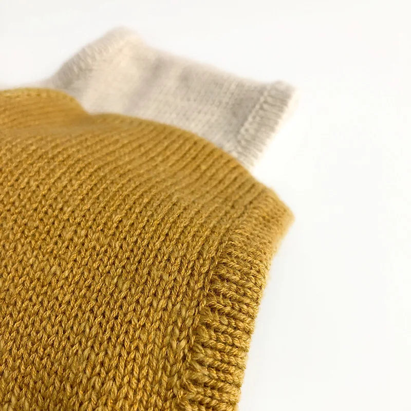 Gilet en tricot sans manches décontracté vintage