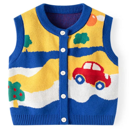 Autumn Cartoon Colorful Vest