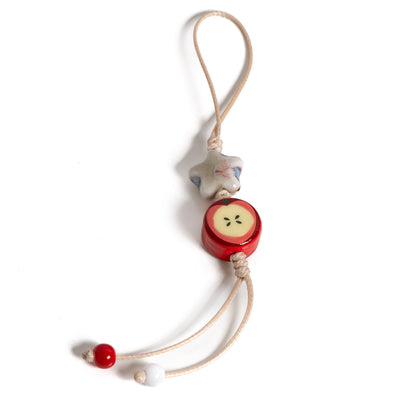 Vintage Ceramic Peach Charm