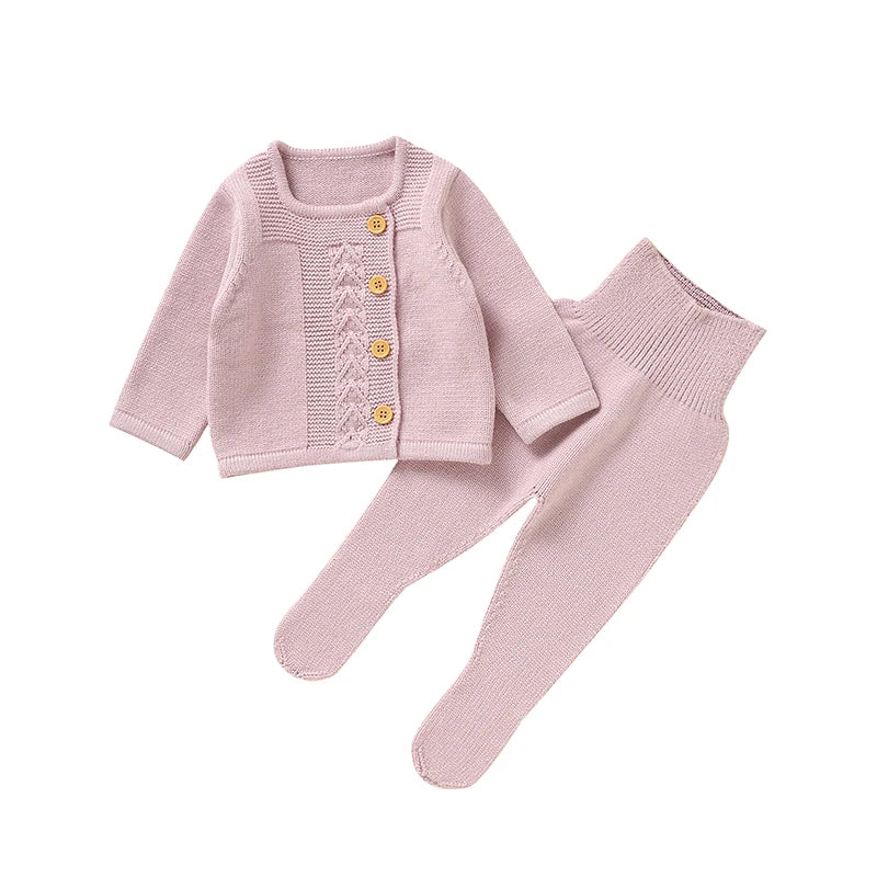 2 Pieces Autumn Knitted Suit