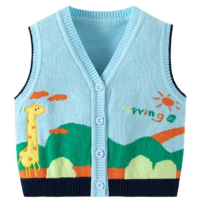 Autumn Cartoon Colorful Vest