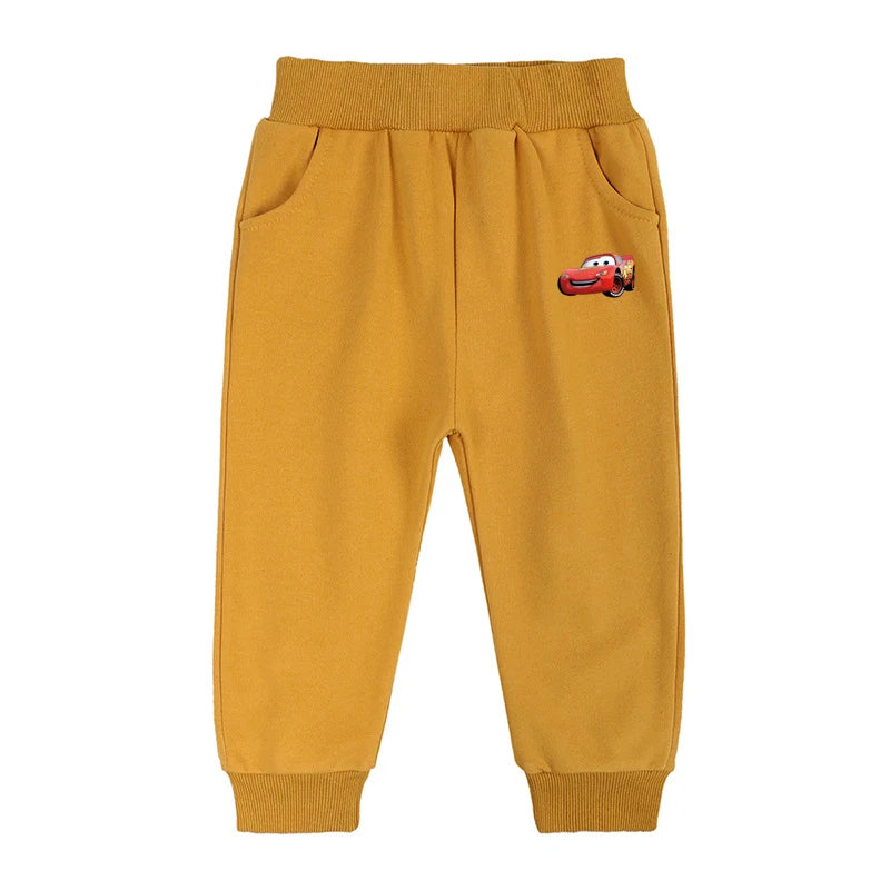3 Piece Cartoon Cars Knitted Tracksuit