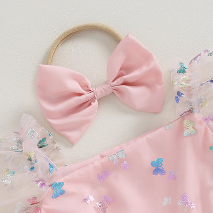 Puff Bodysuit Dress With Headband