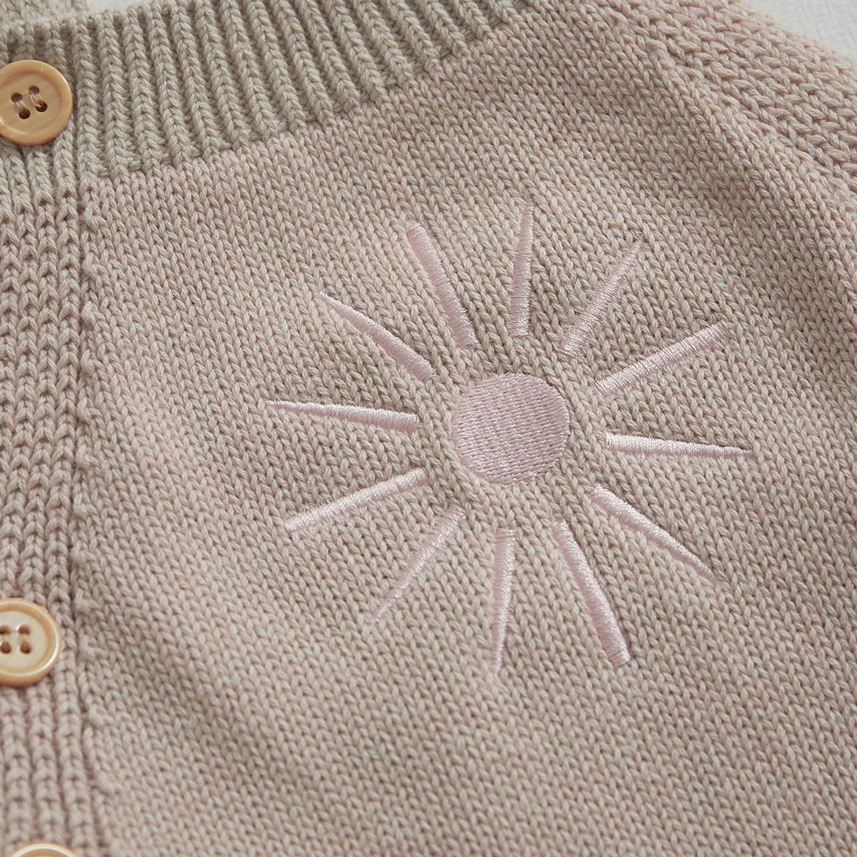 Knitted Sun Embroidered