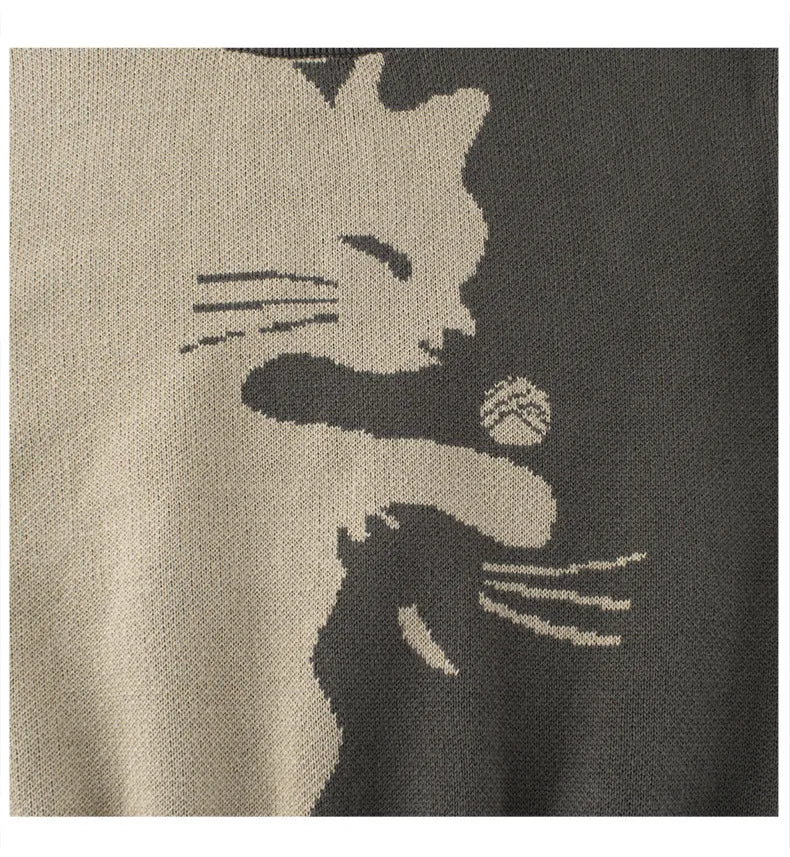 Cartoon Cat Designed Sweaters