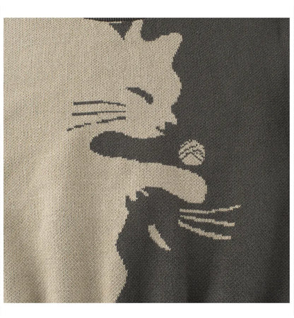 Cartoon Cat Designed Sweaters
