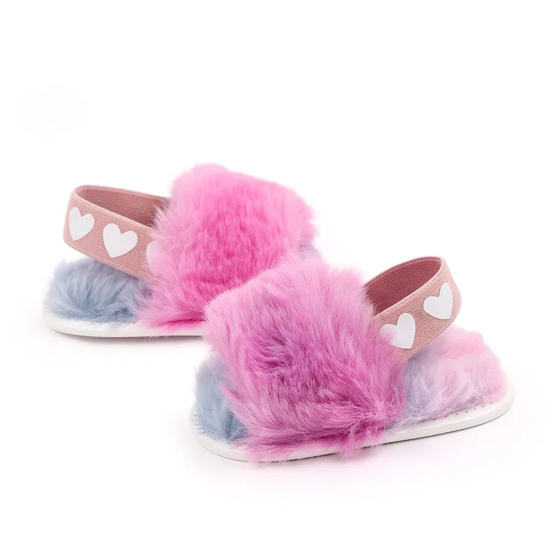 Faux Fur Newborn Shoe