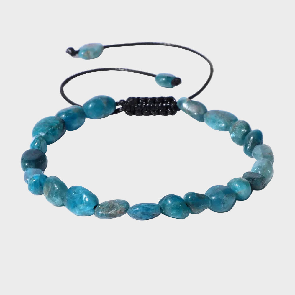 Apatite Stone Bead Bracelet Natural Aquamarines